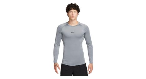 Camiseta de manga larga gris nike pro para hombre