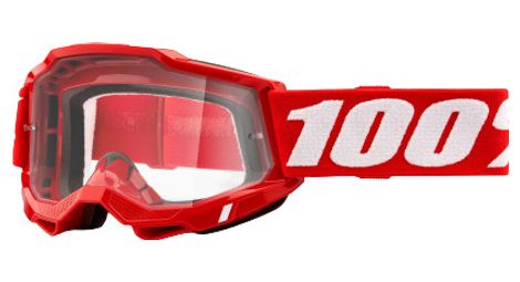 100% accuri 2 otg goggle | red | clear lens
