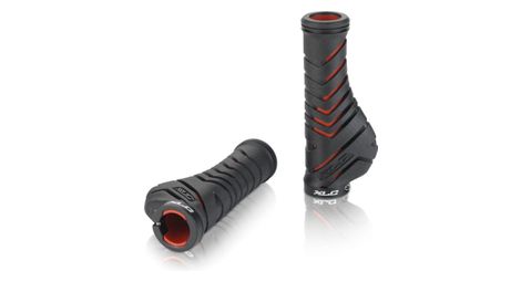 Paire de grips xlc gr s30 ergonomiques 130 mm noir rouge