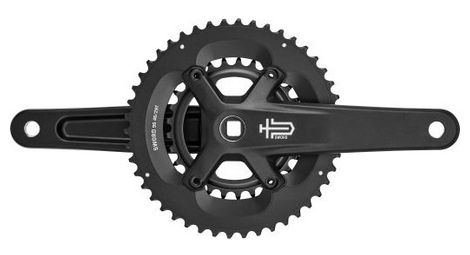 Microshift-Kurbelgarnitur mit Vierkantachse Sword 2×9 46/29 Zähne Wide Black