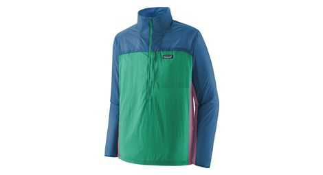 Veste Coupe-vent Patagonia Houdini Stash 1/2 Zip Bleu/Vert Homme
