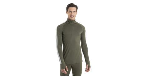 Icebreaker merinos 200 zoneknit khaki long sleeve baselayer