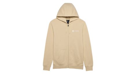 fox zip absolute hoodie beige