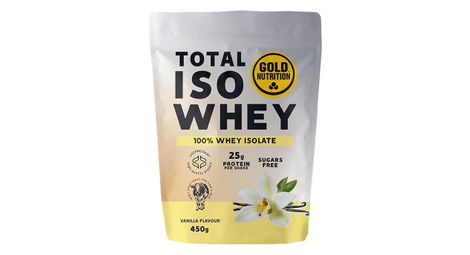 goldnutrition total iso whey vanilla protein drink 450g