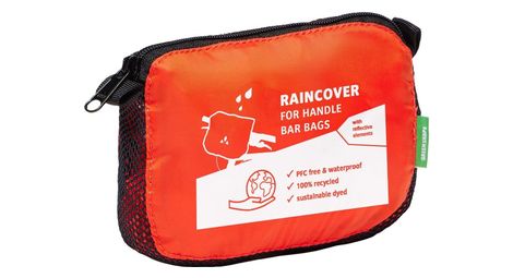 Copertura antipioggia Vaude per borsa da manubrio arancione