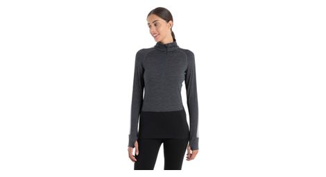 Baselayer manches longues femme icebreaker merinos 200 zoneknit gris