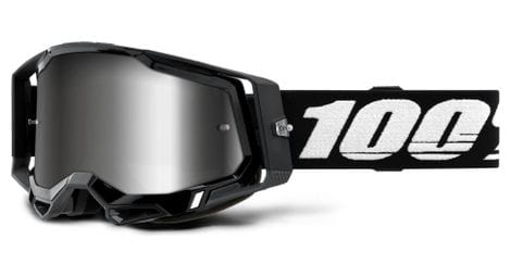 100% goggle | racecraft 2 black | mirror lenses silver