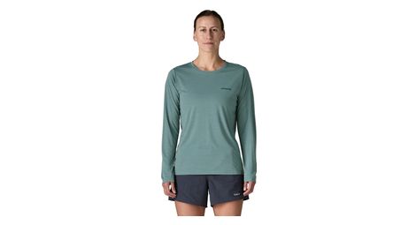 Camiseta de manga larga Patagonia Cap Cool Daily Boardshort con logotipo azul para mujer