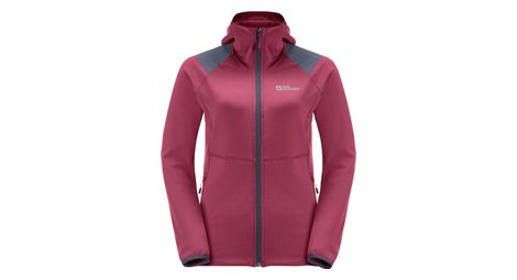 Polaire jack wolfskin kolbenberg hooded violet femme