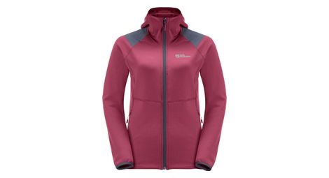 Polaire jack wolfskin kolbenberg hooded violet femme