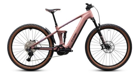 Mountain bike elettrica a sospensione completa Cube Stereo Hybrid One22 SLX 800 Shimano 12 V 800 Wh Bosch 120 Nm 29'' Rosa Rubino 2027