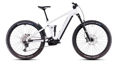 Cube stereo hybrid one44 exc 800 electric full suspension mtb shimano deore xt 12s 800 wh 29'' marble white 2025