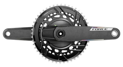 sram force e1 dub power meter crankset 46 33 teeth 2x12v black without case