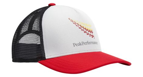 Cappellino Peak Performance PP Trucker bianco/rosso