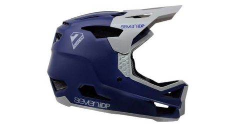 Seven project 23 casco integral fibra de vidrio / azul oscuro mate / gris brillante