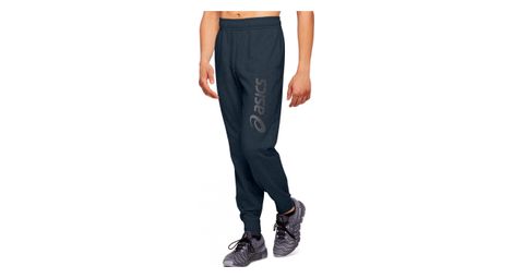 Pantalon asics big logo bleu
