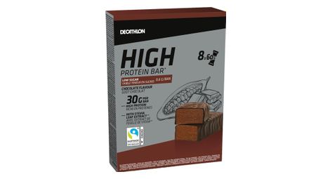 Barres protéinées decathlon nutrition high protein chocolat 8x60g