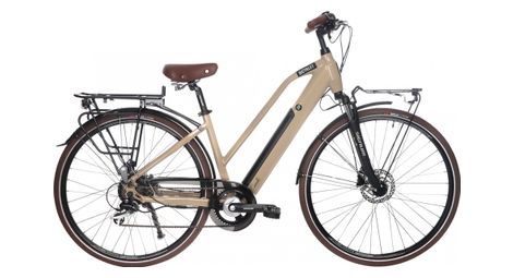 Vélo de ville électrique bicyklet camille shimano acera/altus 8v 504 wh 700 mm beige ivoire