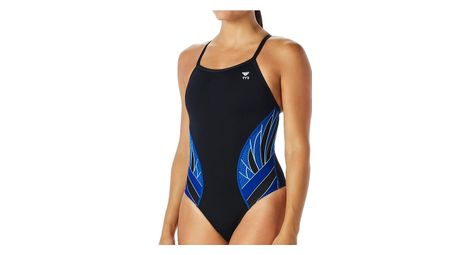 Traje de baño de  una pieza para mujer tyr phoenix  diamondfit negro/azul