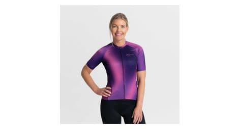 Maillot manches courtes velo rogelli aurora - femme