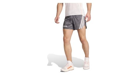 Pantalón corto adidas terrex techrock allover print gris hombre