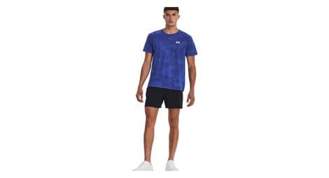 Maillot manches courtes under armour streaker speedcamo bleu