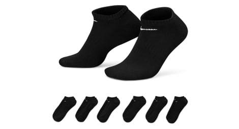 Unisex nike everyday cushioned socks (x6) zwart