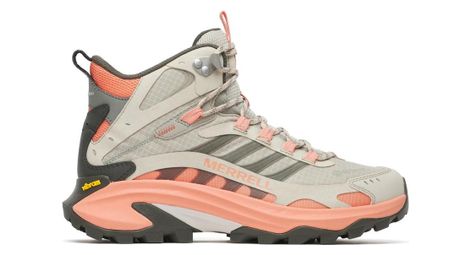 Zapatillas de senderismo Merrell Moab Speed 2 Mid Gore-Tex gris/naranja para mujer