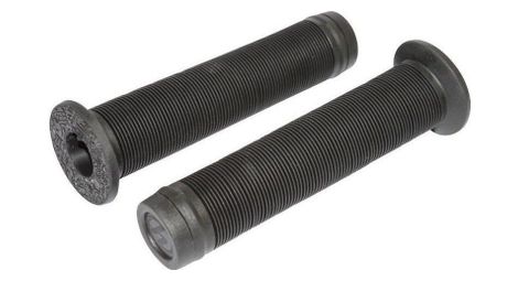 Poignee bmx herrmans noire avec collerette super confort l140 mm (paire)