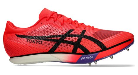 asics metaspeed md red purple unisex track amp field shoes