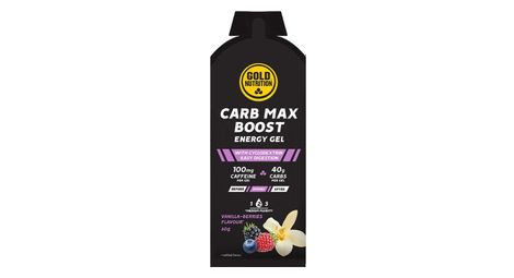 Gel énergétique goldnutrition carb max boost energy vanille baies 60g