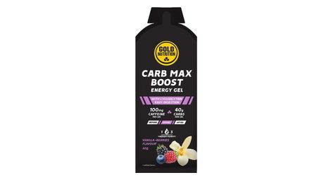 goldnutrition carb max boost energy gel vanilla berries 60g
