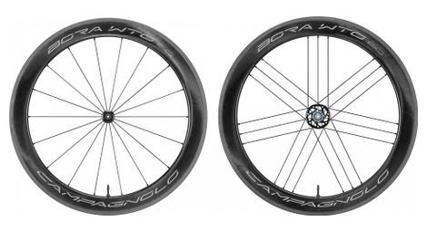 Set ruote campagnolo bora wto 60 con etichetta lucida tubeless ready | 9x100 - 9x130 mm