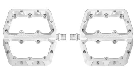 Coppia di pedali wolf tooth waveform large silver flat