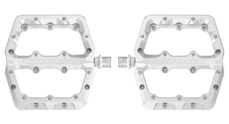 Paar wolf tooth waveform large silver flat pedals