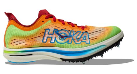 Chaussures athlétisme hoka cielo flyx orange rouge bleu unisexe