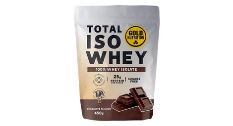 goldnutrition total iso whey chocolate protein drink 450g