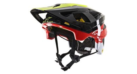 Alpinestars vector tech pilot mips helm zwart / geel / rood