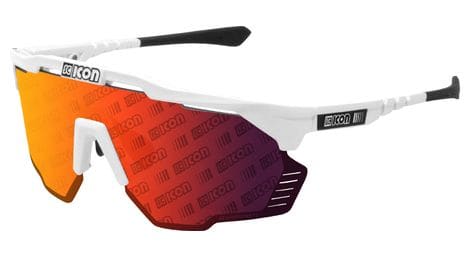 Scicon sports aeroshade kunken monogram lunettes de soleil de performance sportive (scnpp red multimirror monogramme/luminosité blanche)