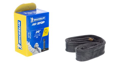 Chambre a air vtt michelin c2 airstop 26x1 0 1 35 valve schrader 34mm