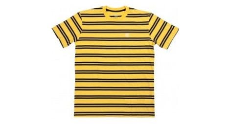 T shirt manches courtes odyssey stitched monogram raye jaune noir