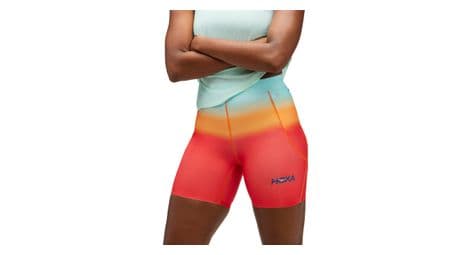 Pantalones cortos de punto hoka novafly run para mujer 6inch azul naranja