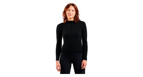 Maillot Manches Longues Femme Odlo Full Zip Performance Wool Noir