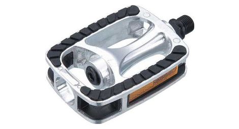 Pédales union sp-2811 9/16 aluminium aluminium anti-slip silver (carte)