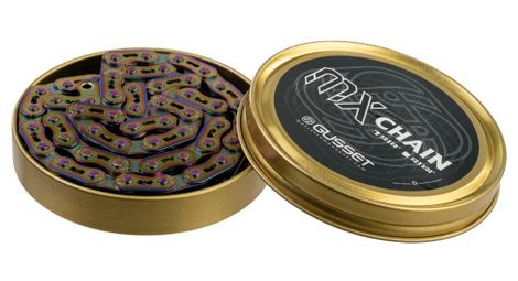 Chaine gusset mx chain single speed 1 8 oil slick