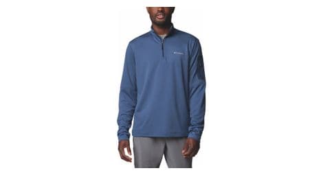 Columbia tech 1/4 zip t-shirt blauw