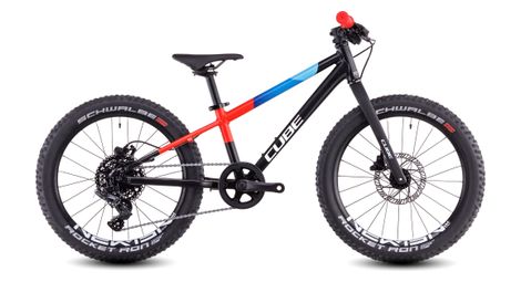 VTT Enfant Cube Reaction 200 Pro Microshift 8V 20'' Noir Bleu Rouge 5 - 7 ans