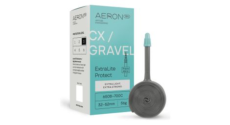 aeron tpu cx gravel extralite protect reinforced inner tube 650b 700c presta 42 mm