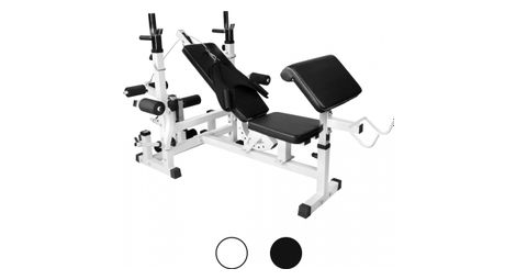 Banc de musculation universel avec supports d'haltères - noir ou blanc - couleur : blanc