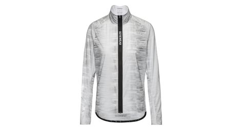 Chaqueta cortavientos Gore Wear Spinshift Pixel blanca/gris para mujer